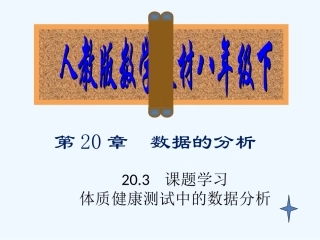 第20章-数据的分析20.3-课题学体质健康中的数据分析