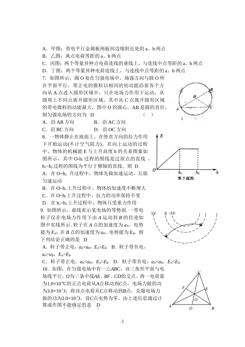 2013电场与电势MicrosoftWord文档_第2页
