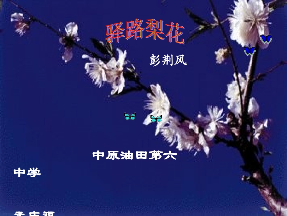 七年级语文上册-第9课《驿路梨花》教学稿课件-北京课改版_第3页
