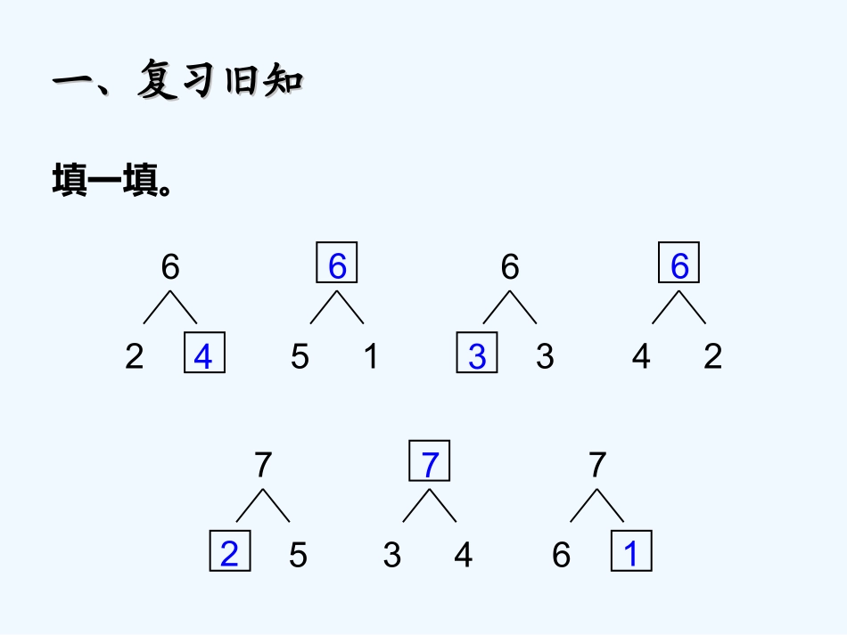 小学数学人教2011课标版一年级6和7的加减法ppt_第2页