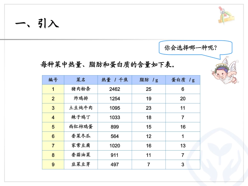 小学数学2011版本小学四年级营养午餐-(3)_第2页