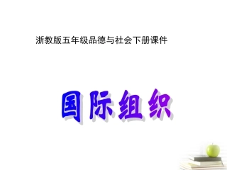 五年级品德与社会下册-国际组织1第二课时课件-浙教版