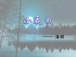 《小夜曲》课件