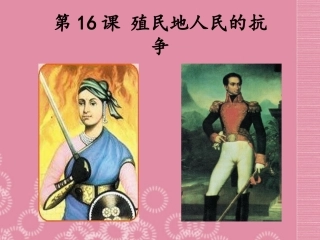 河北省高碑店市白芙蓉中学九年级历史上册《殖民地人民的抗争》课件-新人教版