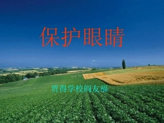 小学体育PPT课件保护眼睛