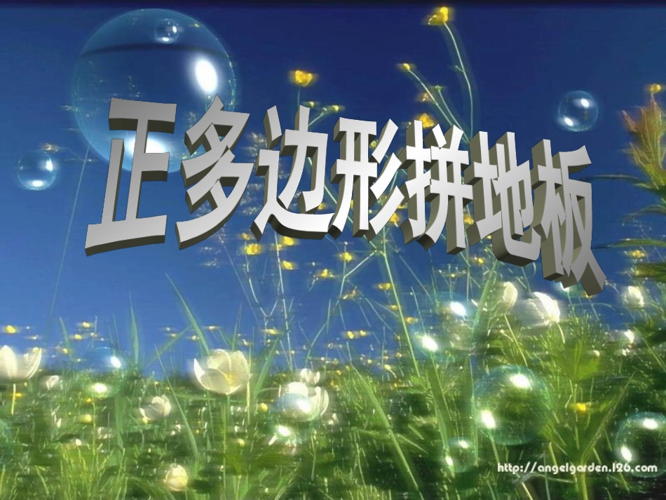 用正多边形拼地板_第1页