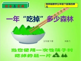 综合实践一年“吃掉”多少森林