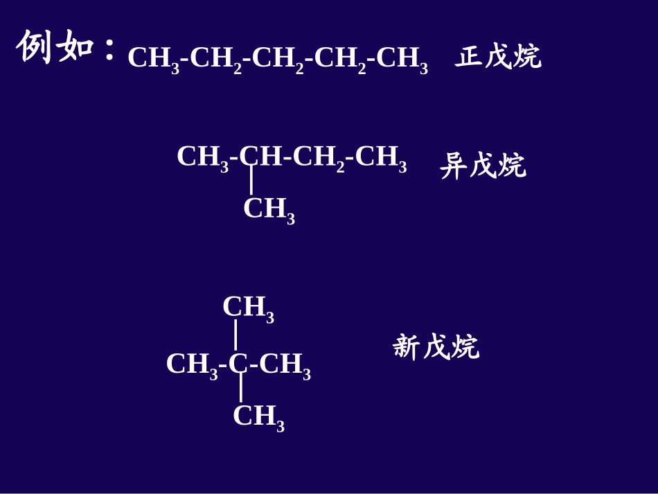浙江省天台县育青中学高三化学《有机物的命名》课件_第3页