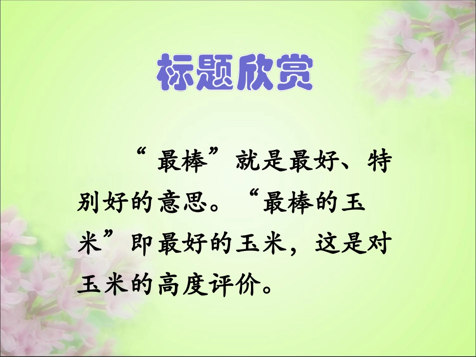 《最棒的玉米》课件1_第2页