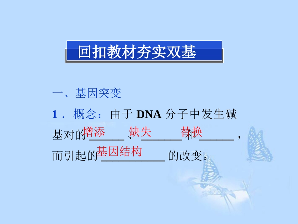 2013届高考生物一轮复习-第五章第1节-基因突变和基因重组课件-新人教版必修2_第3页