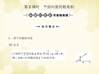 《金版新学案》2012高考数学总复习-5.2平面向量的数量积课件-文-大纲人教版