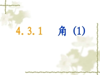 3.6角及其分类