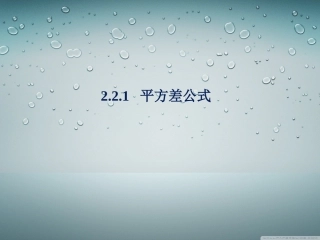 2.2.1平方差公式-(2)