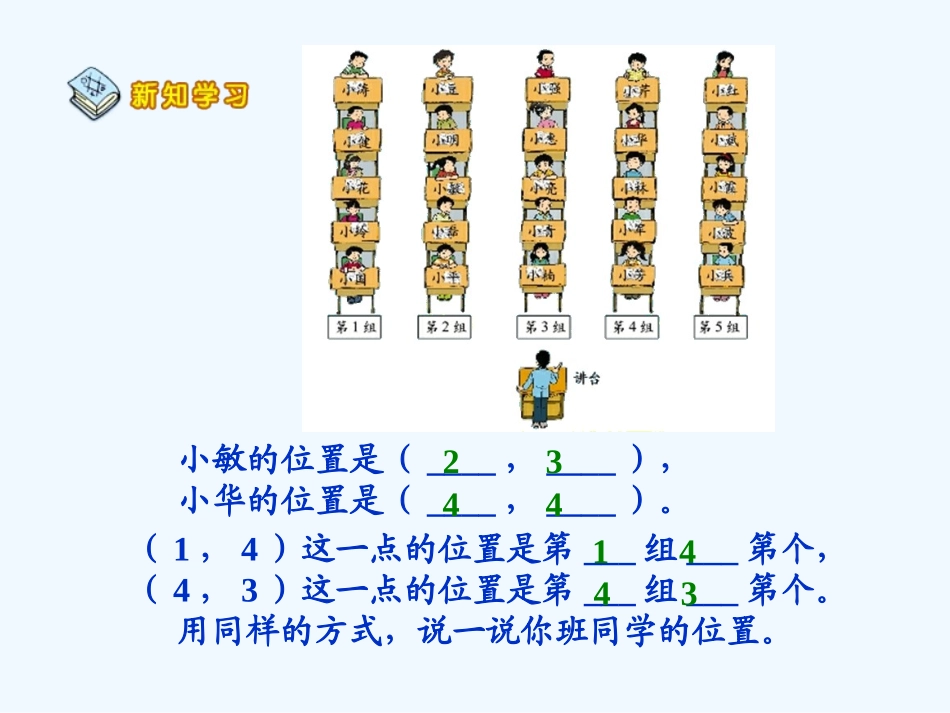 小学数学北师大2011课标版四年级北师大四年级数学上册【确定位置一】ppt_第3页
