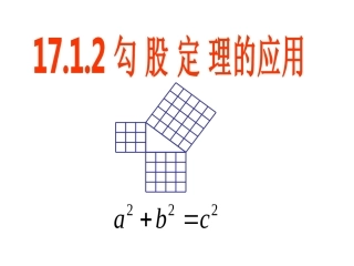 17.1.2勾股定理的应用