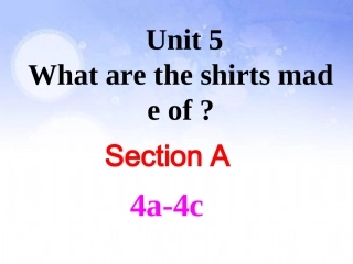 人教版九年级英语Unit5+Section+A+Grammar-4c