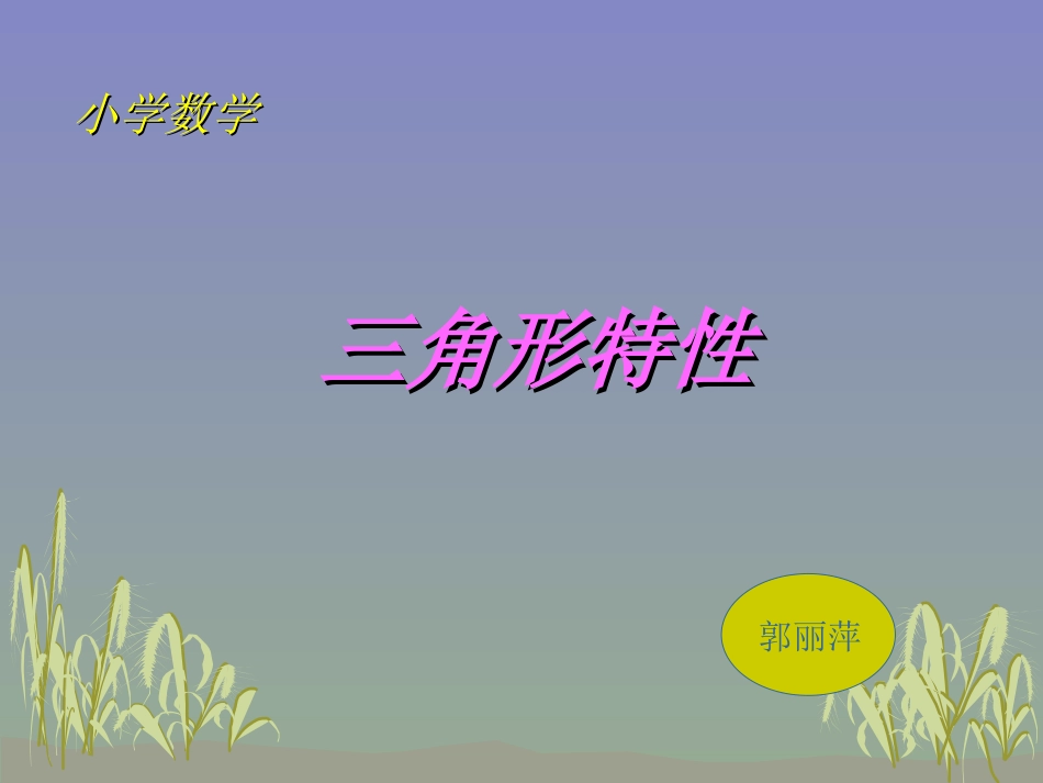三角形特性-ppt_第1页
