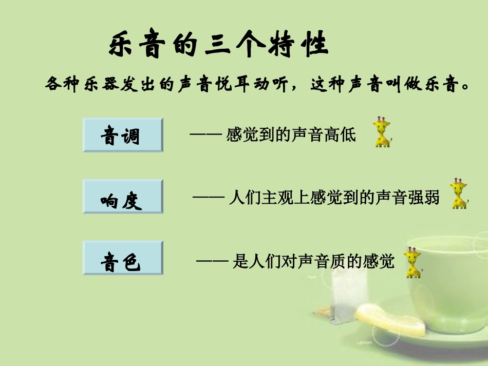 浙江省温州市平阳县鳌江镇第三中学七年级科学下册《第一章-神奇的光》音调-音色-响度课件-浙教版_第1页