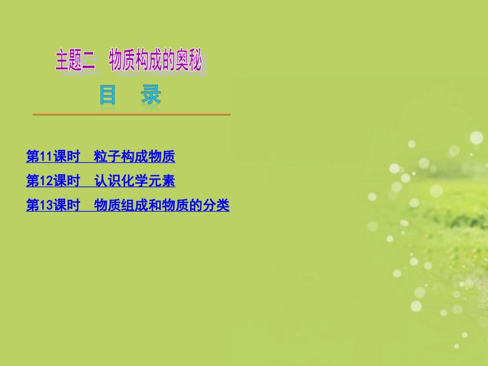(河北专用)2013届中考化学复习方案-主题二-物质构成的奥秘课件-_第1页