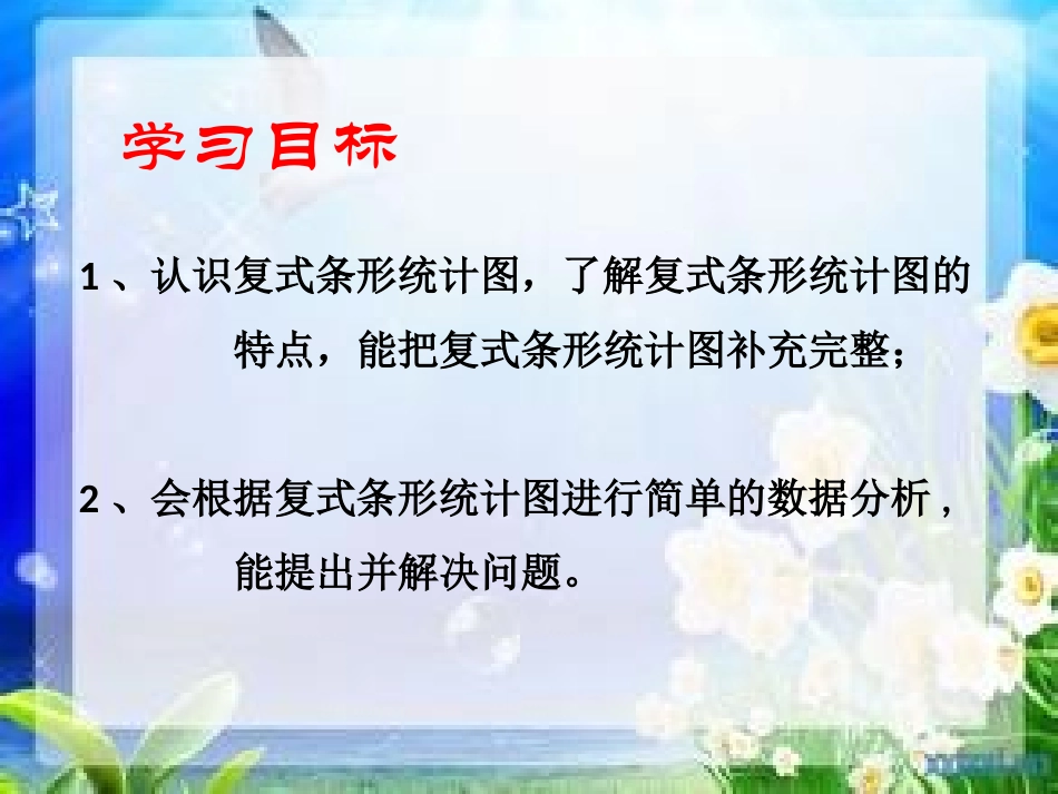人教2011版小学数学四年级《复式条形统计图》ppt_第2页