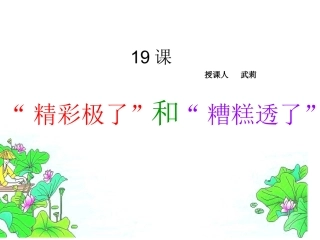 精彩极了和糟糕透了-PPT