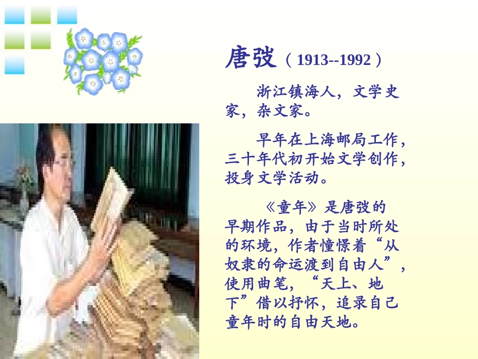 七年级语文上册《童年》课件-河大版_第2页