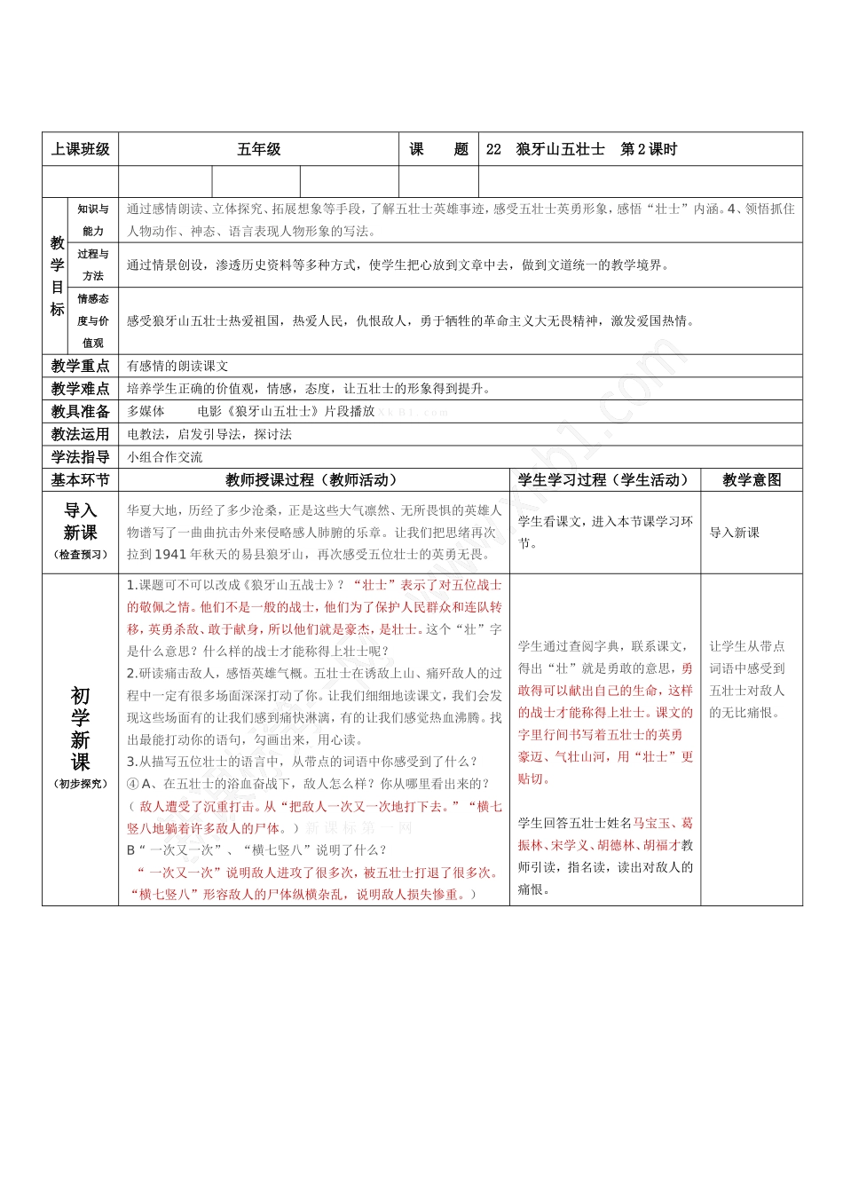 狼牙山五壮士导学案1_第1页