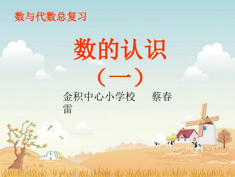 六年级数学下册第六单元《总复习---数的认识》._第1页