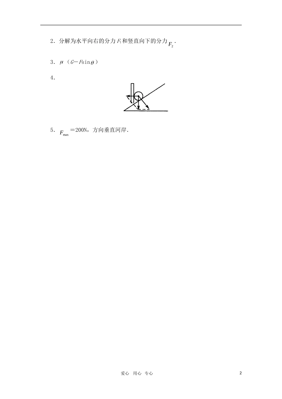 高一物理-力的分解精华试题_第2页