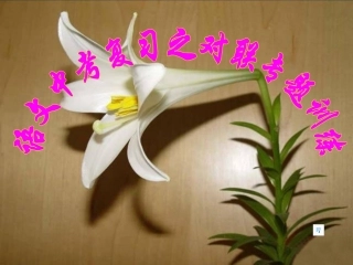 语文中考复习之对联专题训练