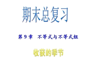 复习不等式与不等式组