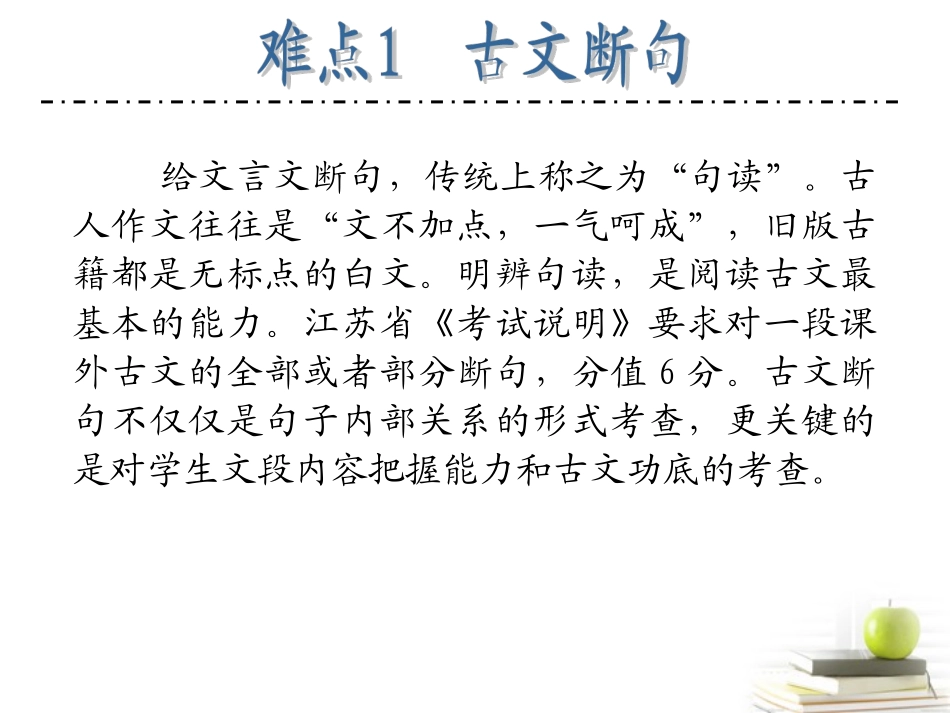 2012届江苏省高考语文二轮总复习专题导练-专题7-难点1-古文断句课件-_第2页