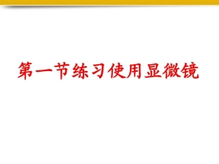 七年级生物上册-练习使用显微镜精品课件-人教新课标版