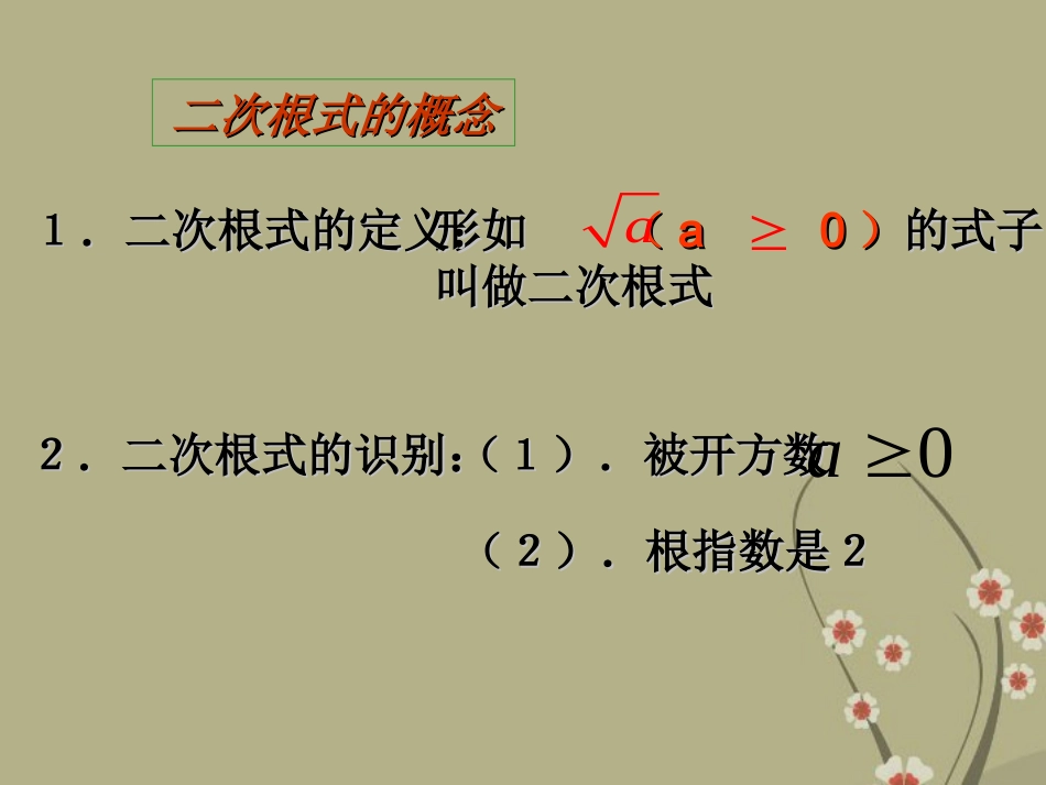 天津市葛沽三中八年级数学下册《二次根式》课件_第3页