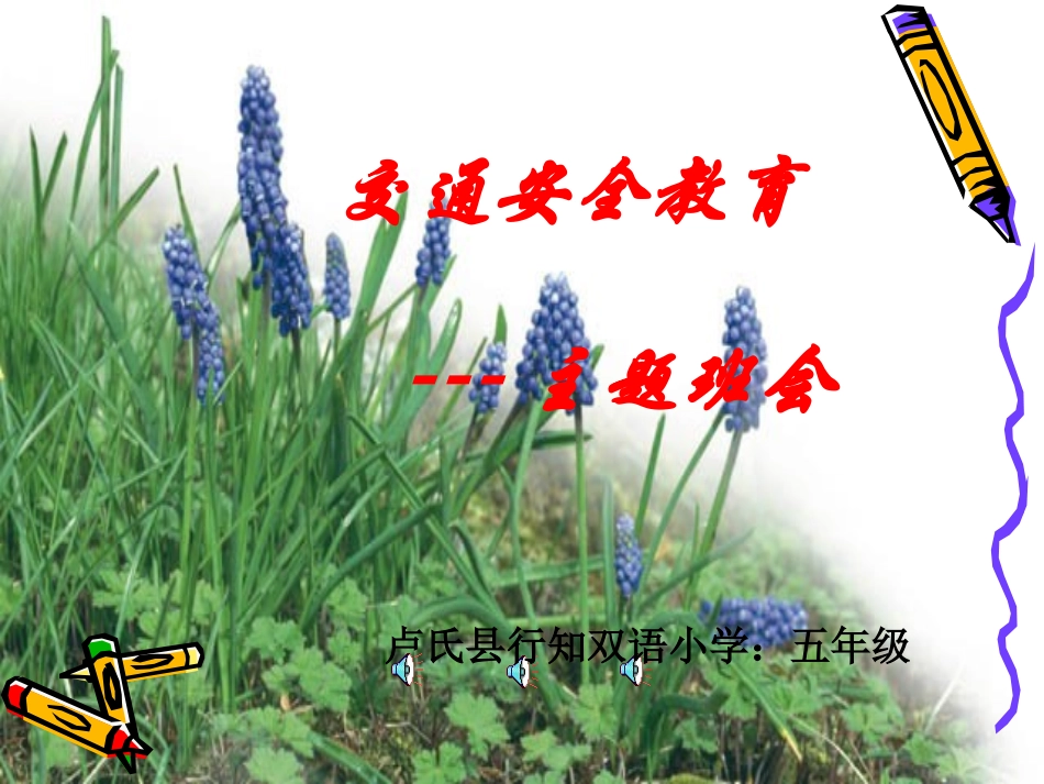 《交通安全》主题班会五年级_第1页
