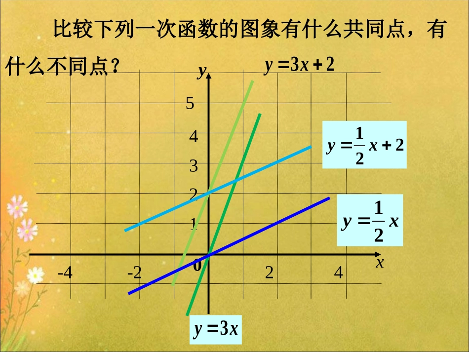 比较一次函数和正比例函数的图像-一次函数_第1页