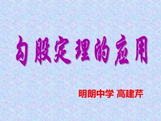 勾股定理的应用-(2)