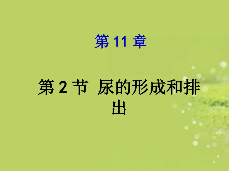 七年级生物下册-第11章-人体废物的排出第2节尿的形成与排出课件-北师大版_第1页