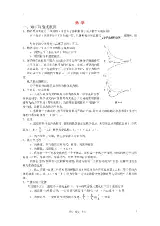 广东省汕头市潮阳一中高二物理竞赛专题：3.热学