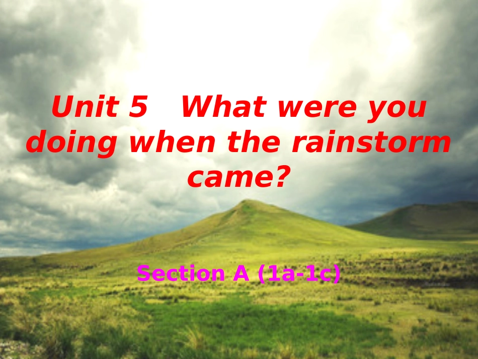 Unit5Whatwereyoudoingwhentherainstormcame_第1页