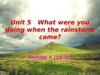 Unit5Whatwereyoudoingwhentherainstormcame