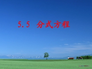 5.5分式方程