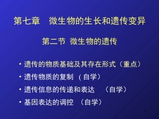 7第七章2节微生物的遗传变异