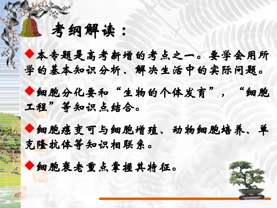 高中生物：细胞的分化癌变衰老课件-浙教版必修1_第2页