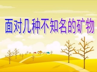 面对几种不知名矿物