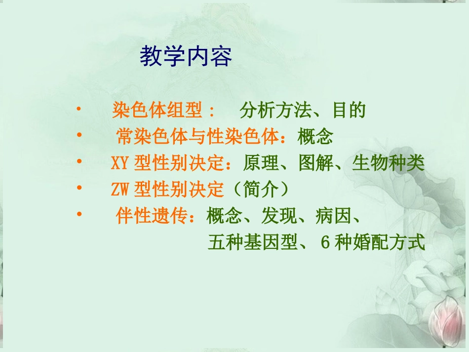 山西省吕梁市石楼县石楼中学高二生物《性别决定与伴性遗传》课件-新人教版_第2页