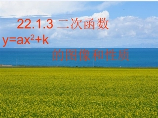 二次函数y=ax2+k的图像和性质-(3)