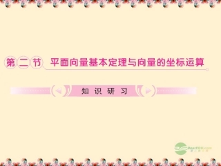 【立体设计】2012高考数学-7.2-平面向量基本定理与向量的坐标运算知识研习课件-理(通用版)