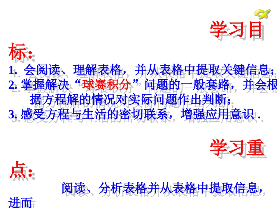 实际问题与一元一次方程------球赛积分问题_第2页