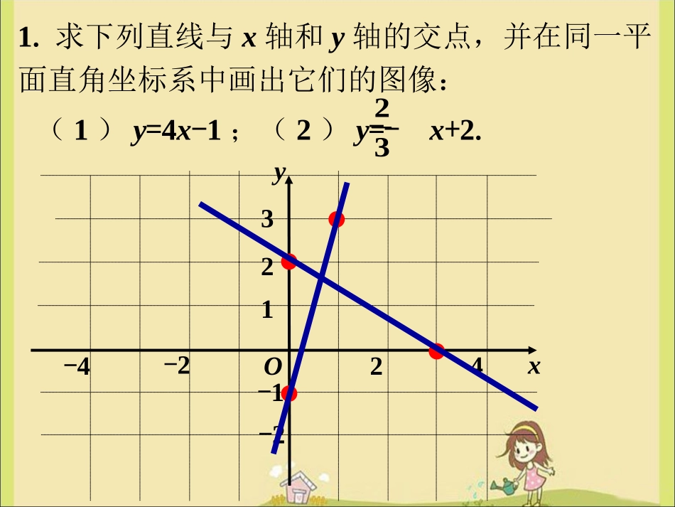 课外练习2-一次函数的图象_第1页